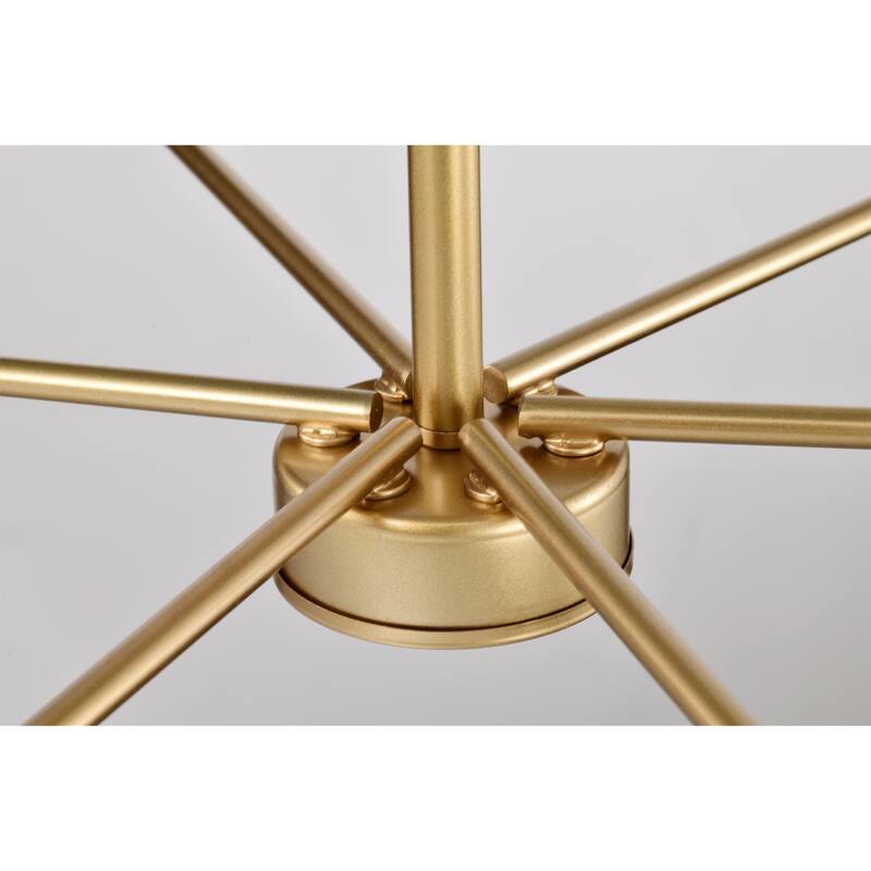 22 Inch Modern Classic Gold Chandelier 6 Light (SOLD AS A PAIR)