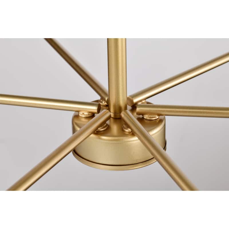 Triona 22 Inch Modern Classic Gold Chandelier 6 Light - N/A