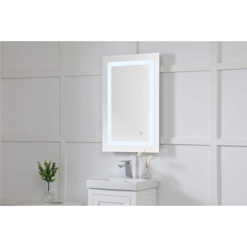 Elegant Lighting Helios 30" x 20" Rectangular Frameless Wall Mounted