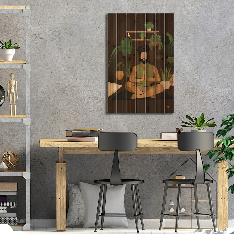 Centered I Print On Wood by Bria Nicole - Multi-Color