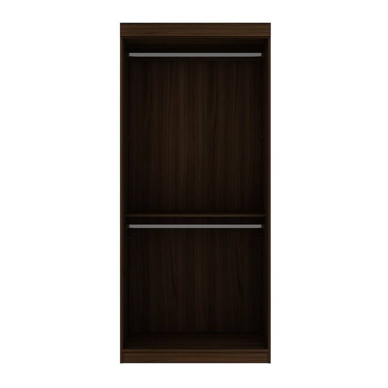 Manhattan Comfort Mulberry 35.9 Open Double Hanging Modern Wardrobe Closet with 2 Hanging Rods