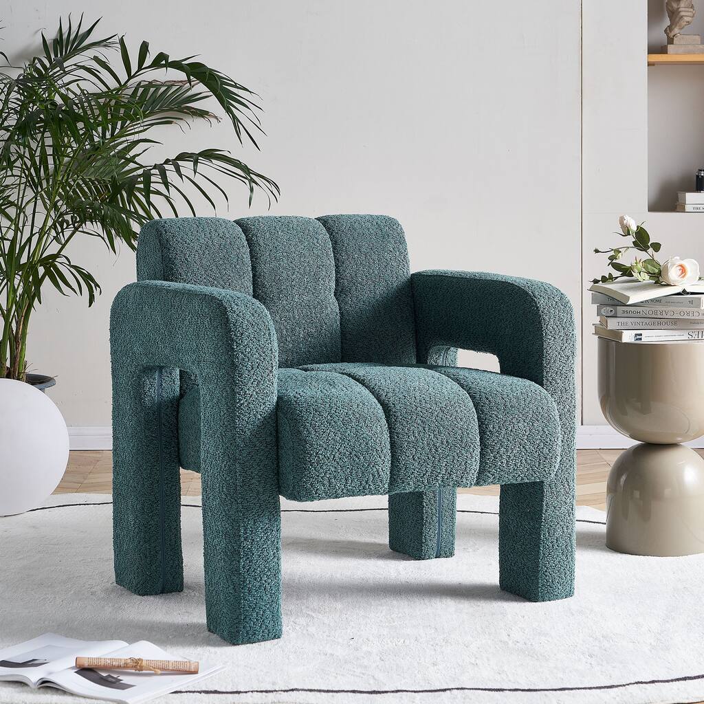 Green 31.1" Accent Chair with High-Density Foam
