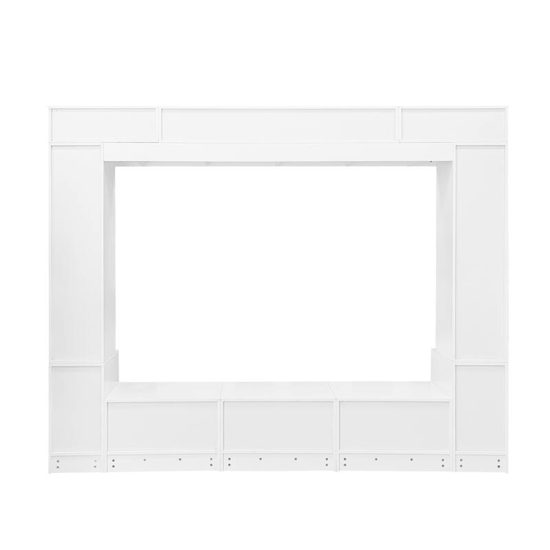 98" W Wall Unit TV Stand with Storage for TVs up to 80", Modern TV Console Entertainment Center with Bookshelves for Living Room