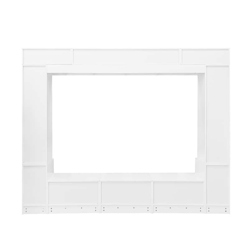 Wall Unit Entertainment Center with Bookshelves, Modern TV Stand Media Cabinet TV Console for TVs up to 80"