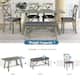 6-Piece Rustic Upholstered Dining Room Table Set with 4 Chairs&1 Bench ...