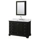 Option Dark Espresso / White Carrara Marble Top /