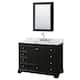 Option Dark Espresso / White Carrara Marble Top /