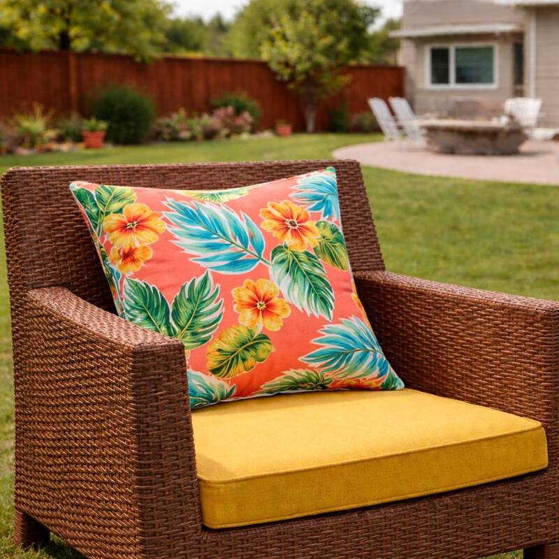 2 Pack Outdoor Throw Pillows, Waterproof & Fade-Resistant Patio Cushions- Soft & Comfortable Decorative Pillow Covers (18x18")