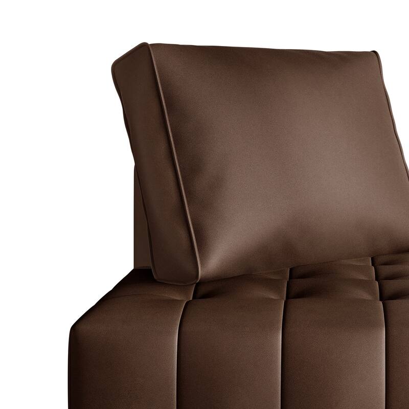 CraftPorch Elegance Button-Tufted PU Upholstered Corner Seat