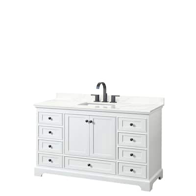 Deborah 60-inch Single Vanity, Quartz Top