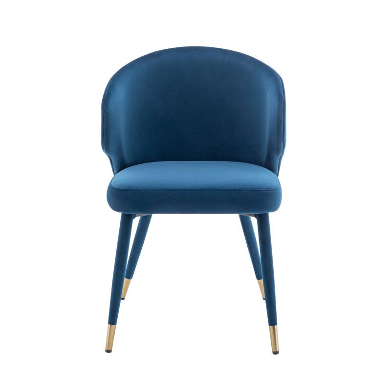 Porthos Home Ryn Velvet Dining Chairs with Gold Trim, Set of 2