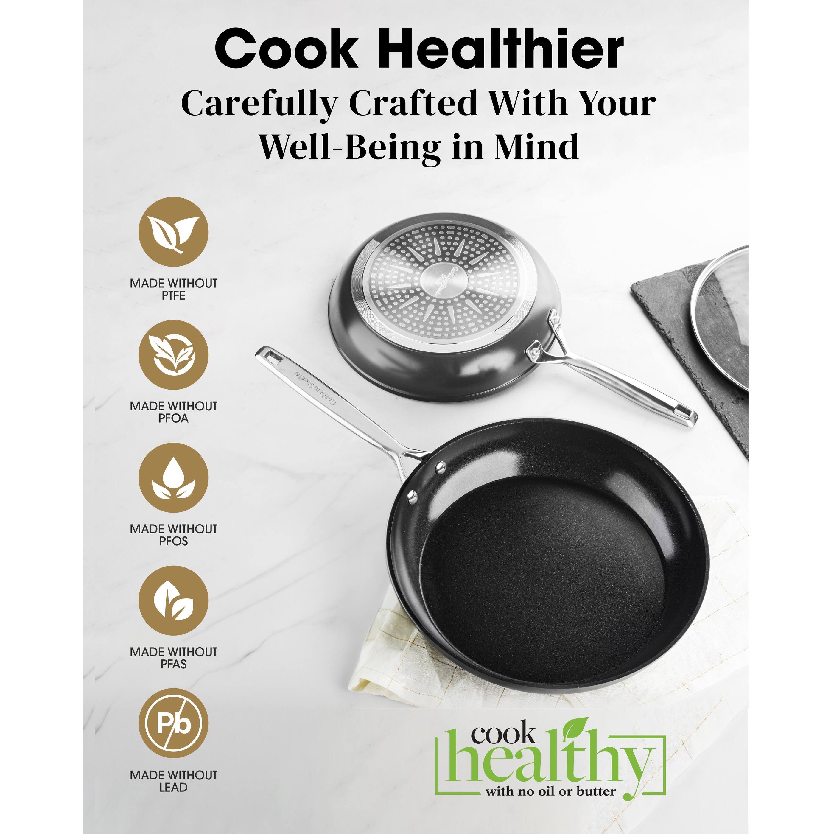 Gotham Steel Pro Ultra Ceramic 2X 15 Piece Nonstick Cookware Set with Utensils Bed Bath