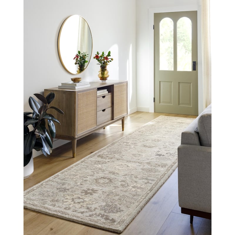 Livabliss Caesar Updated Traditional Oriental Hand Tufted Area Rug - Taupe - 2' x 4' Hearth
