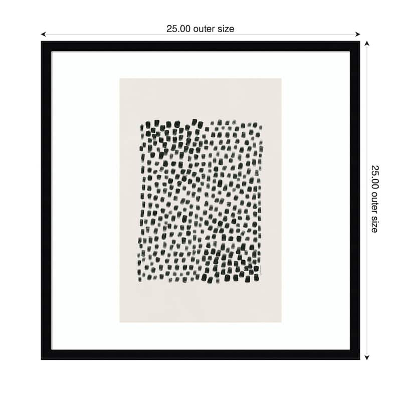 Kate and Laurel Abstract Black by Gabrielly Guedes Framed Wall Art Print