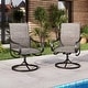 preview thumbnail 1 of 15, MAISON ARTS Patio Swivel Dining Chair Set of 2, with Textilene Padded Sling Fabric Taupe