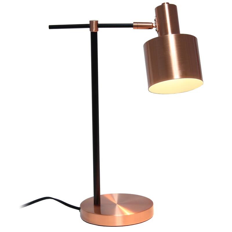 Modern Table Lamp - Mid Century Design, Polished Gold - Living Room, Bedroom Accent Lighting