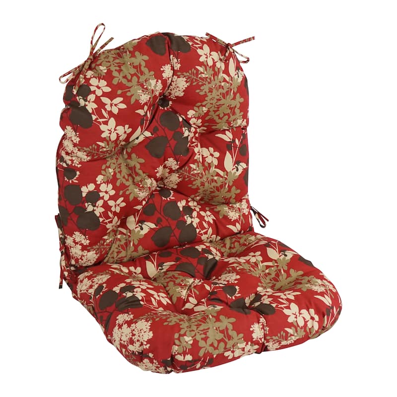 48-inch by 24-inch Outdoor Seat/Back Chair Cushion (Cushion Only) - Montfleuri Sangria