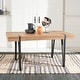 Thumbnail 4, SAFAVIEH Alyssa Mid-Century Industrial Rustic Dining Room Table - 59.1" W x 35.4" L x 29.5" H. Changes active main hero.