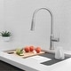 preview thumbnail 1 of 23, STYLISH Solid Stainless Steel Sink Kitchen Faucet, 1 Lever Handle Pull Down Spout Mixer Tap, Stainless Steel Finish
