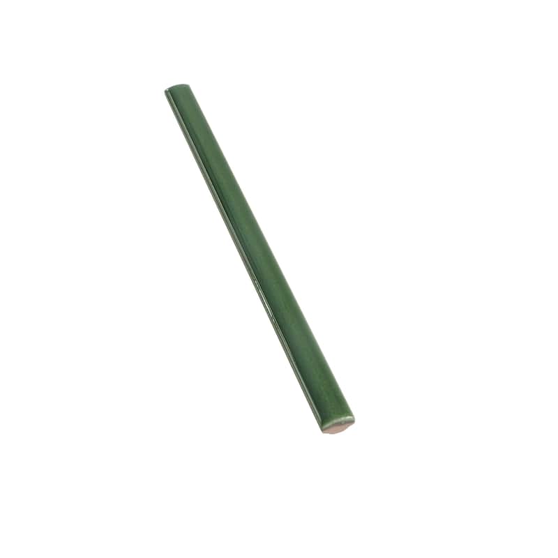 Apollo tile 0.5" x 8" Horizonte Glossy Forest Green Ceramic Tile (0.27 sq ft/case) - 10 Pack