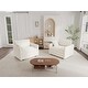 preview thumbnail 152 of 162, Cloud Chenille Upholstered Modular Sectional Sofa with DIY Combination Design White Accent Chairs*2