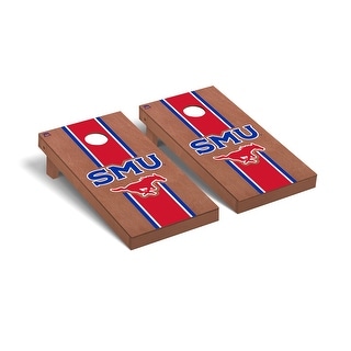 Southern Methodist University SMU Mustangs Rosewood Cornhole Board Set