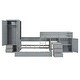 preview thumbnail 3 of 14, Grey Twin Size Platform Beds Bunk Bed with Trundle, Wardrobe and Desk