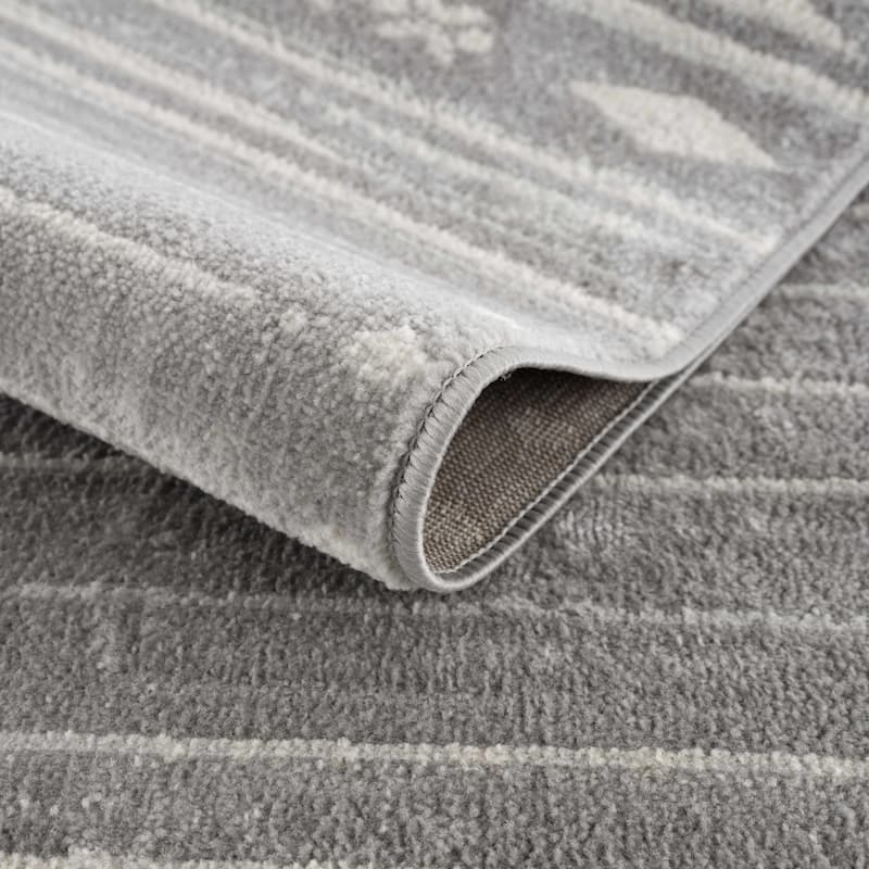 Tigris Nikomedia Southwestern Farmhouse Stripped Area Rug