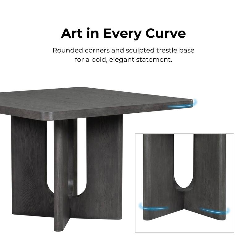 Furniture of America Piez Modern 7-Piece Wood Counter Height Square Dining Set