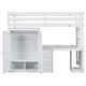 preview thumbnail 5 of 22, Twin Size Loft Bed with Integrated Wardrobe, Desk, and Storage Drawers, Space-Saving White Design