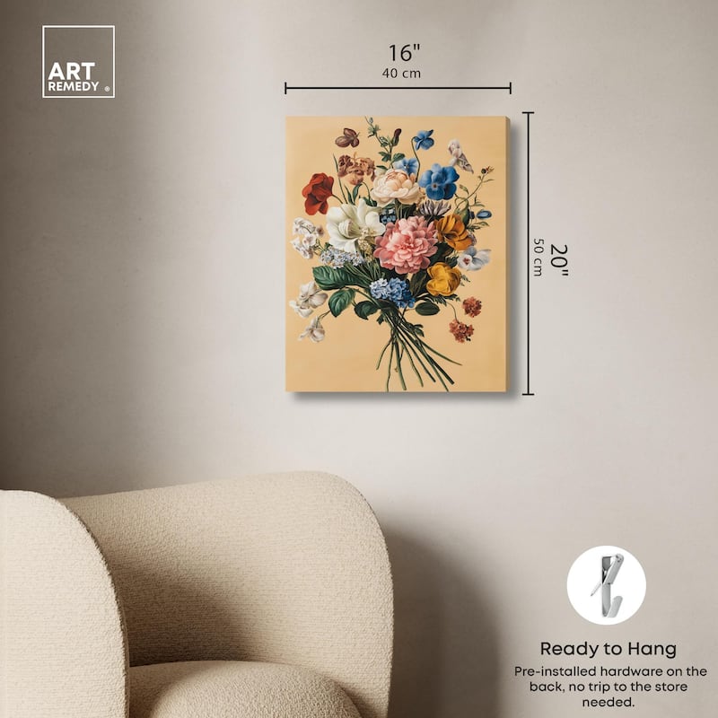 Floral Fiesta Canvas by Art Remedy, Gallery Wrapped