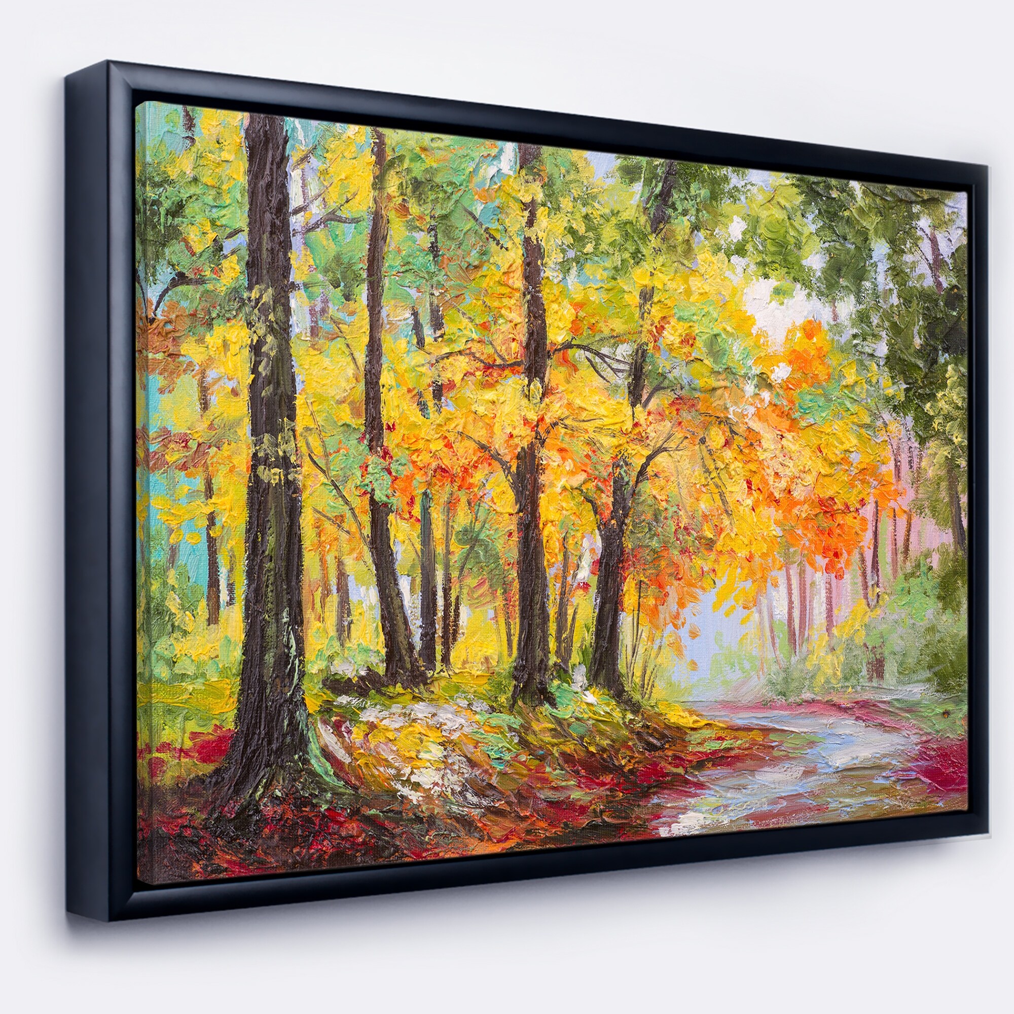Shop Designart Colorful Autumn Forest Landscape Art Print Framed Canvas Overstock