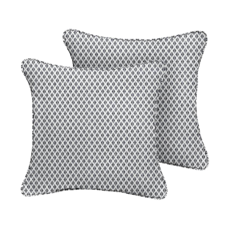 Sorra Home Sunbrella Outdoor Corded Pillow Set of 2