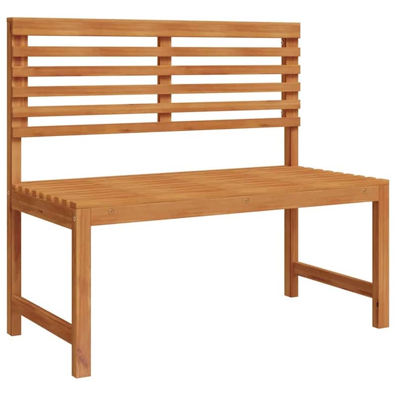 vidaXL Garden Bench Brown 100 x 50 x 91cm Solid Acacia wood - 39.4 x 19.7 x 35.8