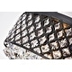 preview thumbnail 3 of 8, Antique Black 4-Light Beaded Drum Crystal Semi Flush Mount