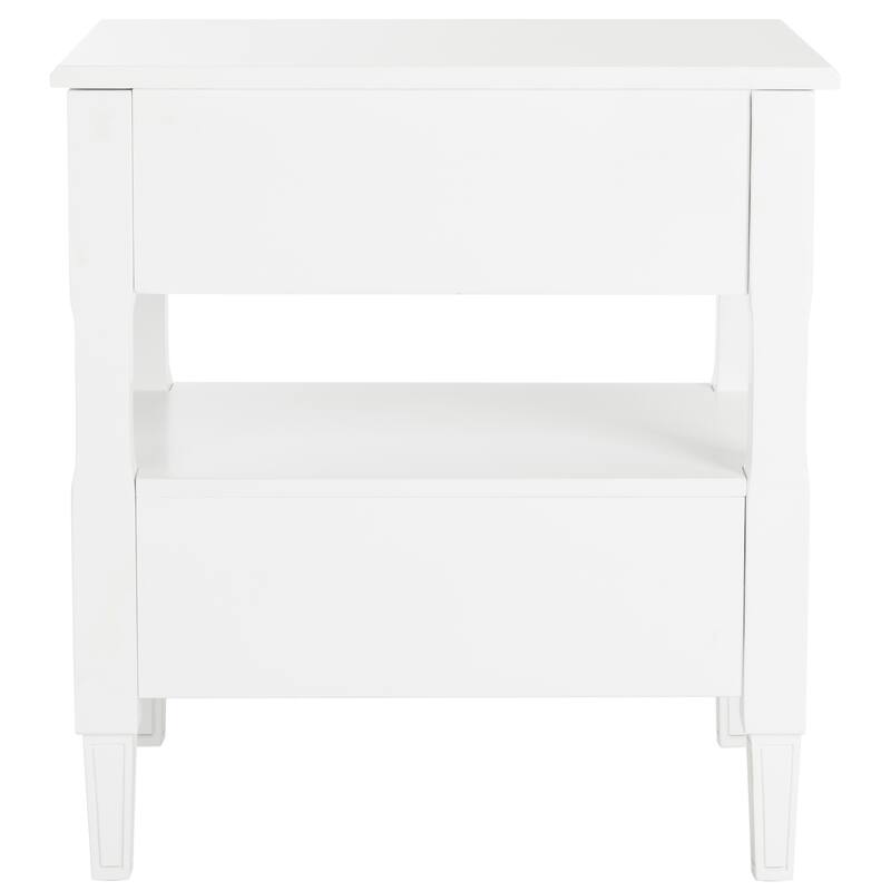 SAFAVIEH Terri Two Drawer White Nightstand