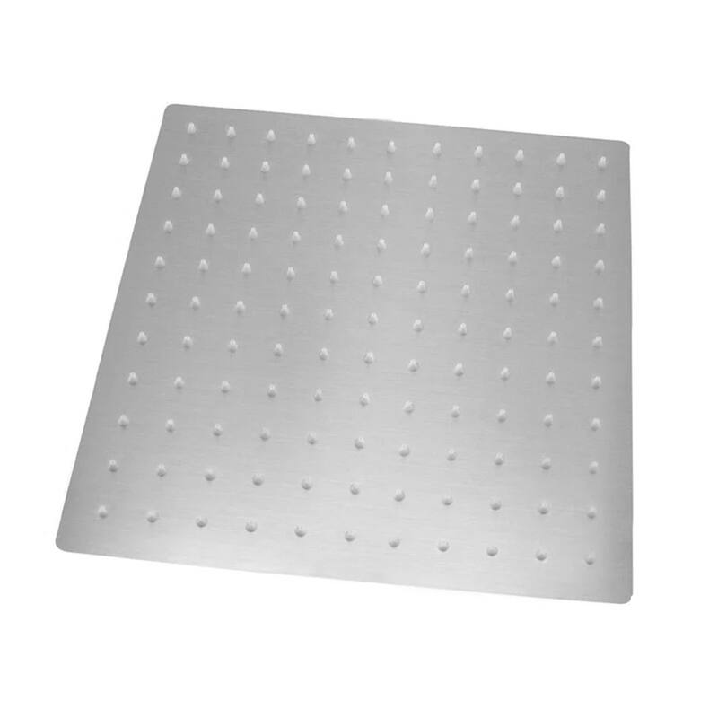 8 Inch Rainfall Shower Head Square Ultra Thin 304 Stainless Steel Rain Shower Head Full Body Coverage With Silicone Nozzle - Brushed Nickel