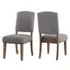 preview thumbnail 13 of 28, Benchwright Upholstered Dining Chairs (Set of 2) by iNSPIRE Q Artisan Grey Linen