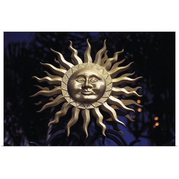 "sun with a face" Poster Print