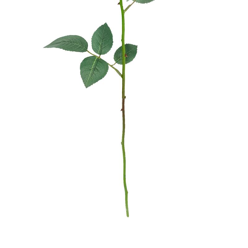 22" Long Stem Blooming Vanilla Rose Artificial Floral Silk Pick