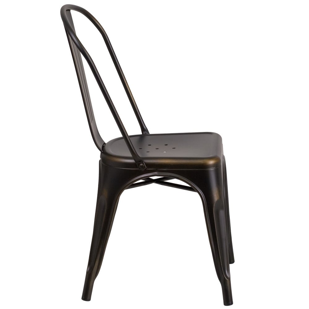 Distressed metal on sale dining chairs