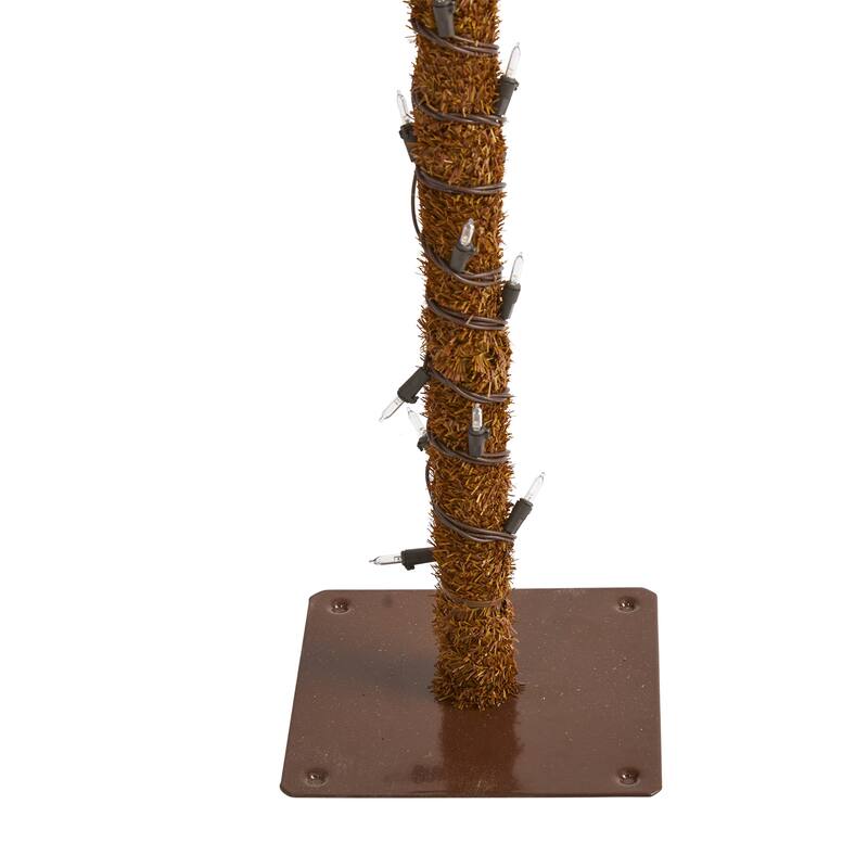 5’ Pre-Lit Palm Artificial Christmas Tree, Warm White LED Lights - 5 Foot