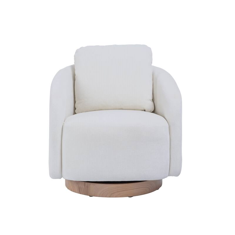 Swivel Accent Barrel Chair and Comfy Round Accent Single Sofa Chair, 360 Degree Club Chair, Lounge Armchair for Living Room