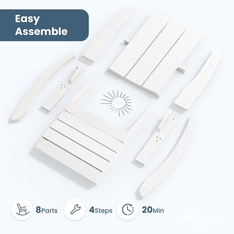 Modern Rocking Plastic Outdoor Adirondack Chair