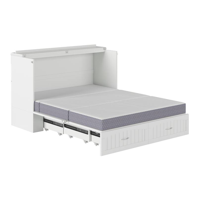 Aspen Queen Murphy Bed Chest with 6" Mattress