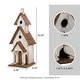 preview thumbnail 11 of 30, Glitzhome 24"H Extra-Large Farmhouse Rustic Wood Birdhouse