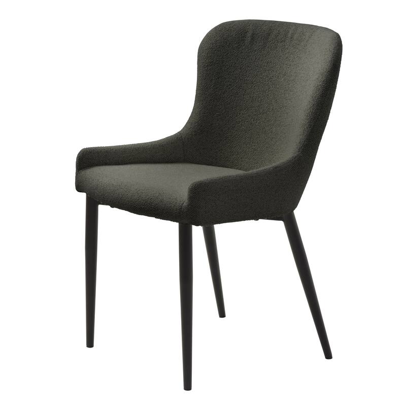 Rye Studio Boucle Dining Chairs with Black Steel Legs, Set of 2