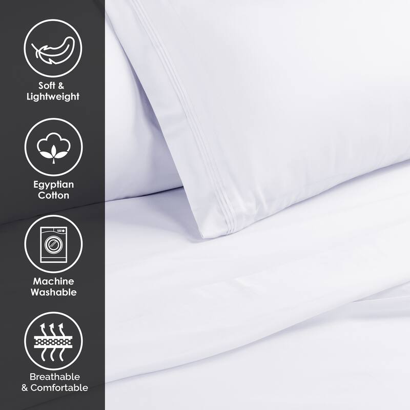 Superior Egyptian Cotton 1500 Thread Count Pillowcase - (Set of 2)