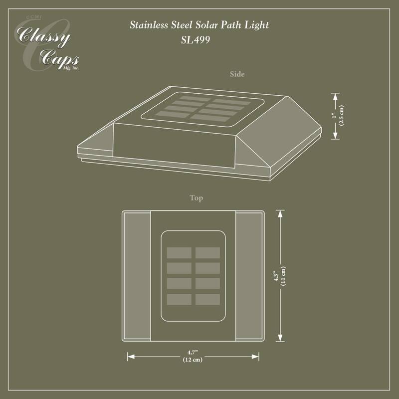Classy Caps Stainless Steel Solar Path Light (Set of 2)