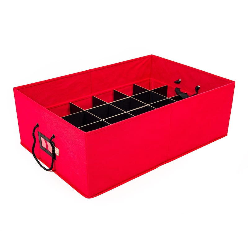 48 (4 in.) Christmas Ornament Storage Box with Dividers